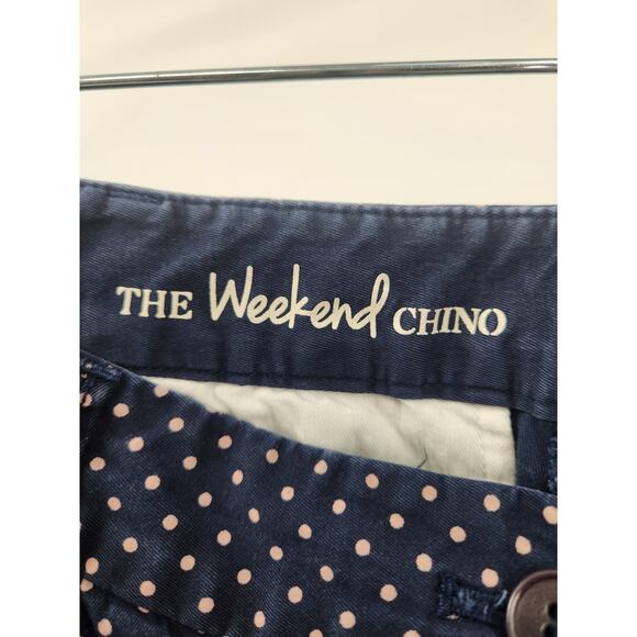 Talbots Navy Blue Polka Dot Pants Womens Petite Size 8P - Picture 3 of 5